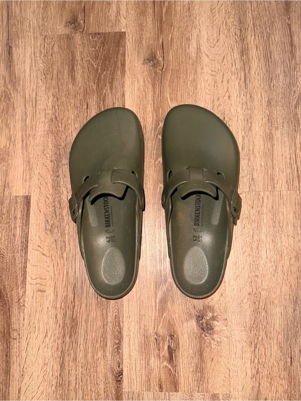 Birkenstock Boston Rubber Slip-On Clog - Olive Green